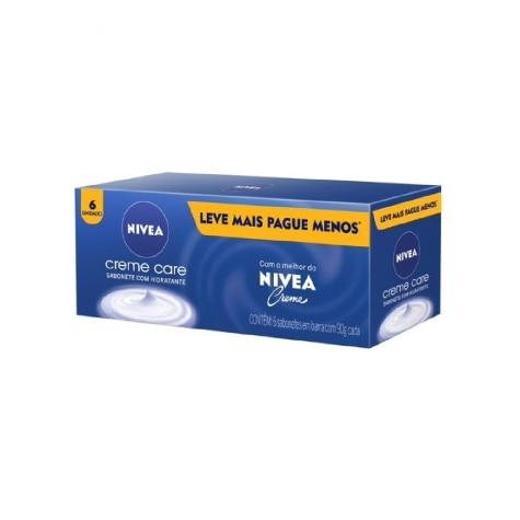Sabonete em Barra Nivea Creme Care 6 Unidades 90g Leve Mais Pague Menos - Imagem 1