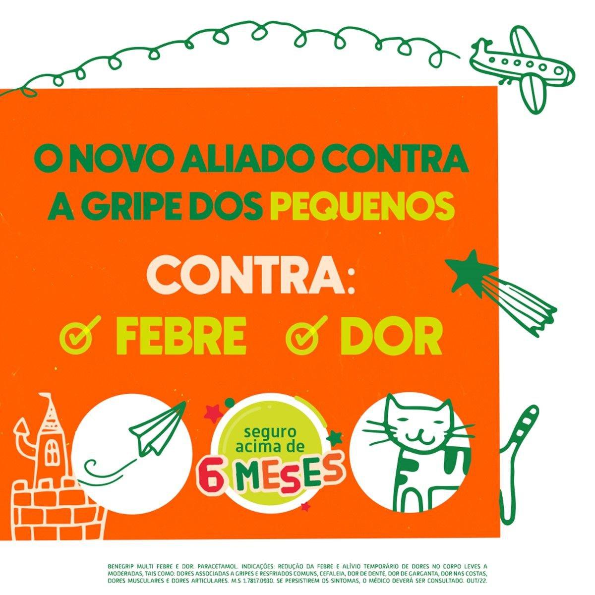 Benegrip Multi Febre e Dor Sabor Frutas Suspensão Gotas 15ml - Imagem 3