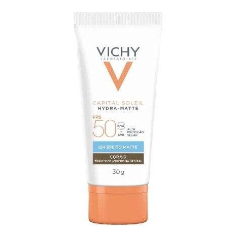 Protetor Solar Facial Vichy Capital Soleil Hydra-Matte FPS50 Cor 5.0 30g - Imagem 1