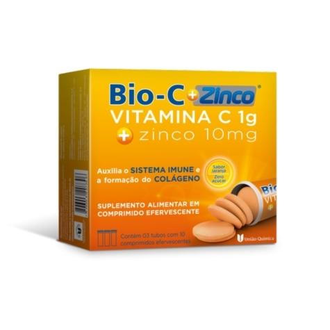 Bio-C + Zinco 1g + 10mg 30 Comprimidos Efervescentes - Imagem 1
