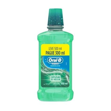Enxaguante Bucal Oral-B Complete Hortelã Sem Álcool Leve 500ml Pague 300ml - Imagem 1