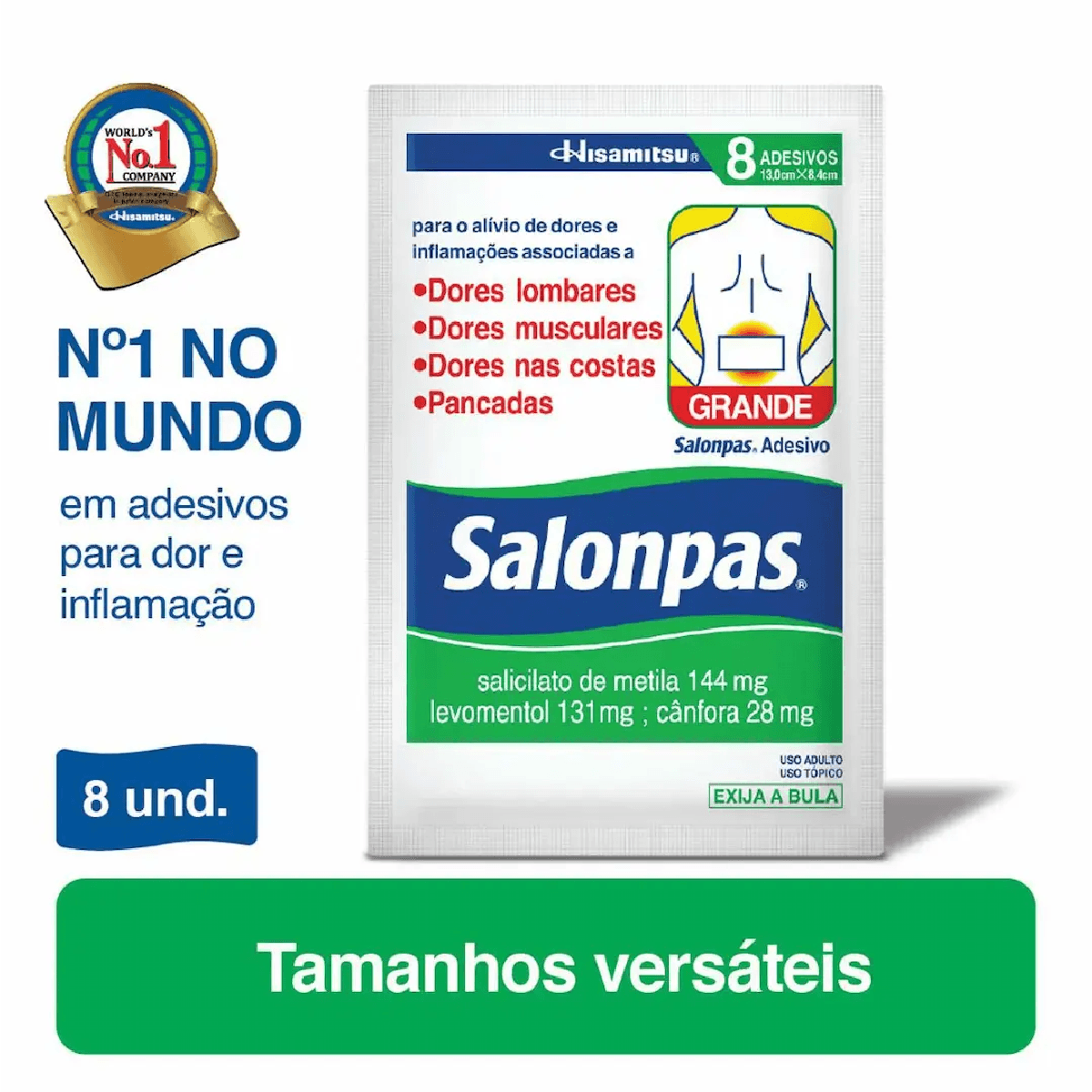 Adesivo Salonpas Grande 8 unidades - Imagem 2