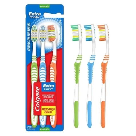 Escova Dental Colgate Extra Clean Leve 3 Pague 2 - Imagem 1