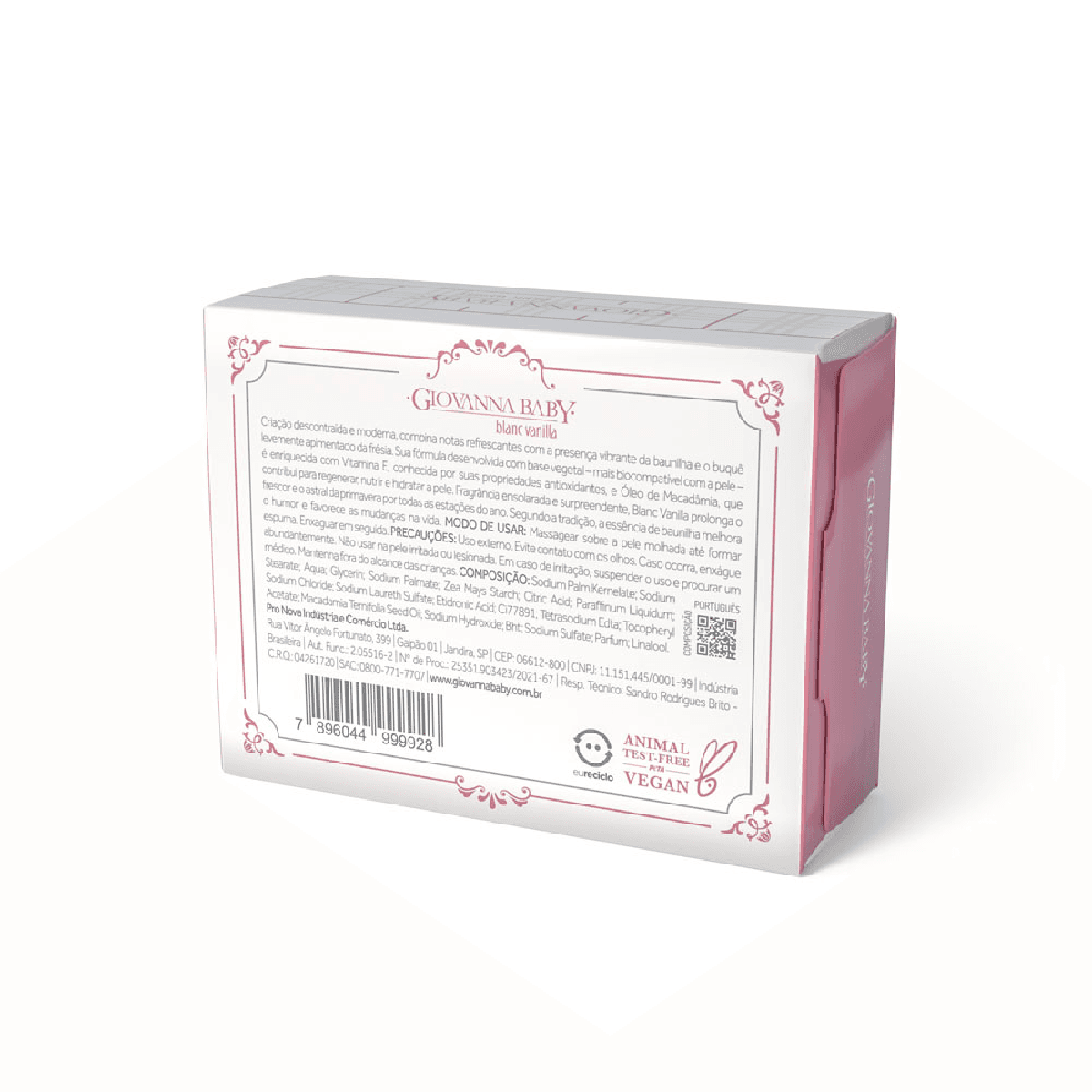 Sabonete Vegetal em Barra Giovanna Baby Blanc Vanilla 90g - Imagem 3