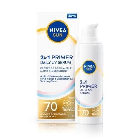 Sérum Primer 2 em 1 Nivea Sun FPS70 30ml - Imagem 1