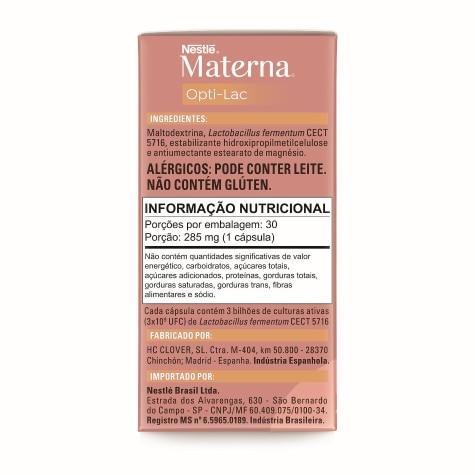 Lactobacillus Materna Optic-Lac Nestlé Pós-Parto 30 Cápsulas - Imagem 5