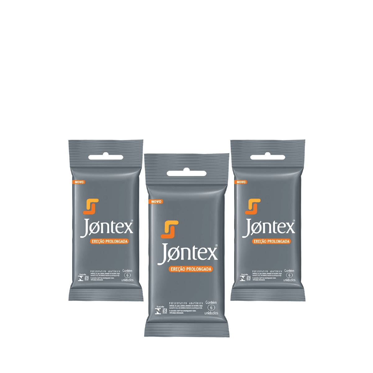 3 Unidades de Preservativo Jontex Ereção Prolongada 6 Unidades - Imagem 1