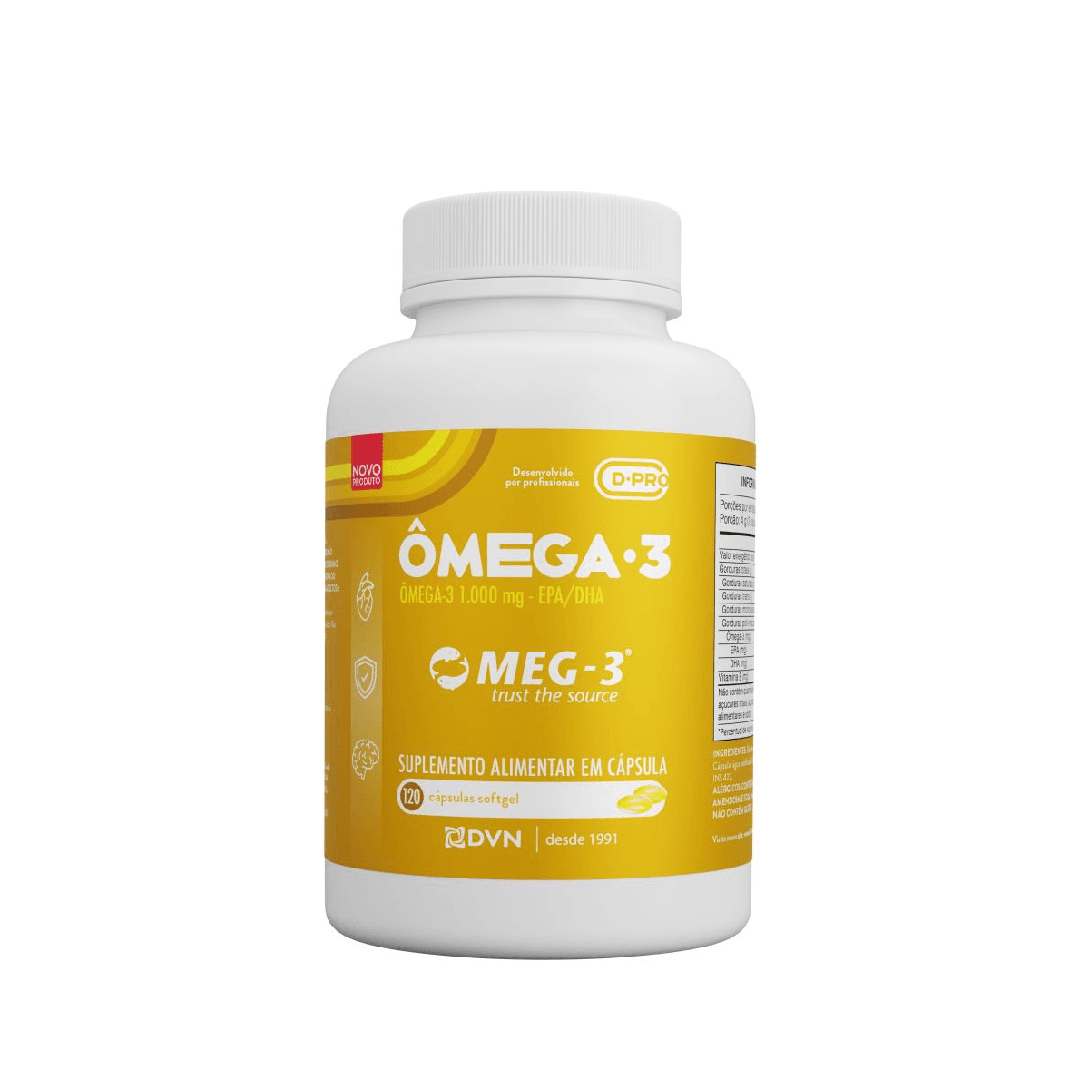 Ômega 3 1000mg Divina D.Pro 120 cápsulas softgel - Imagem 1