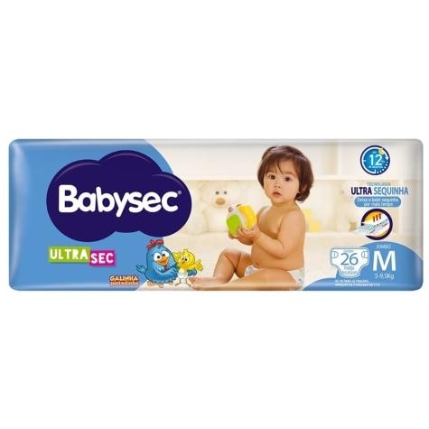 Fralda Babysec Galinha Pintadinha Ultrasec M Jumbo 26 Unidades - Imagem 1