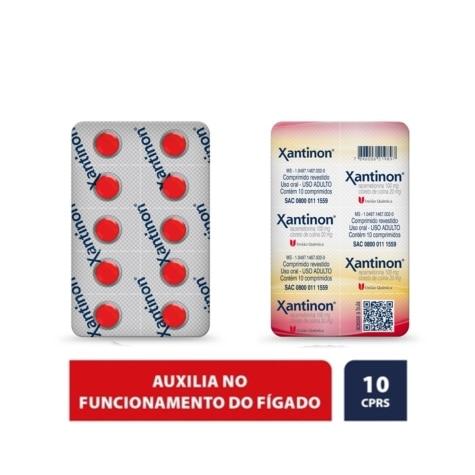 Xantinon 100mg + 20mg 10 Comprimidos Revestidos - Imagem 2
