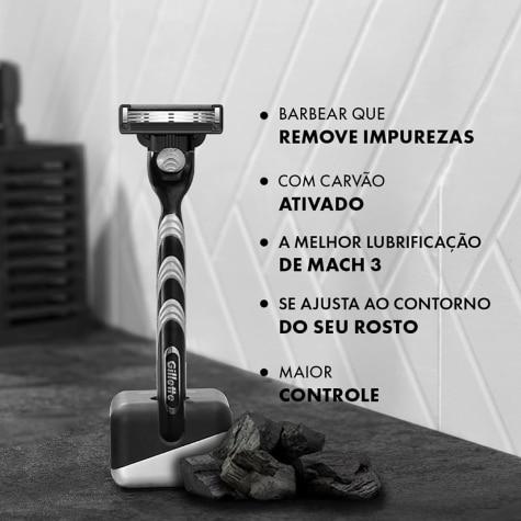 Aparelho de Barbear Gillette Mach3 Carbono - Imagem 3