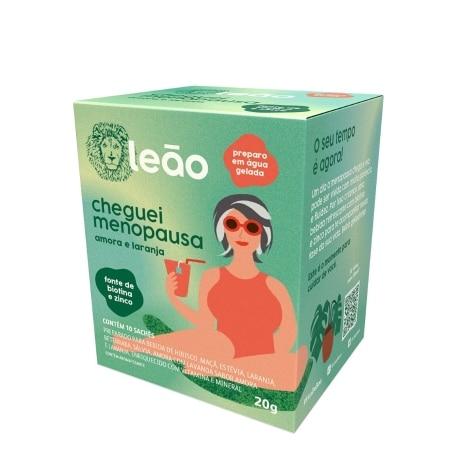 Chá Leão Cheguei Menopausa Sabor Amora e Laranja 10 Sachês - Imagem 2