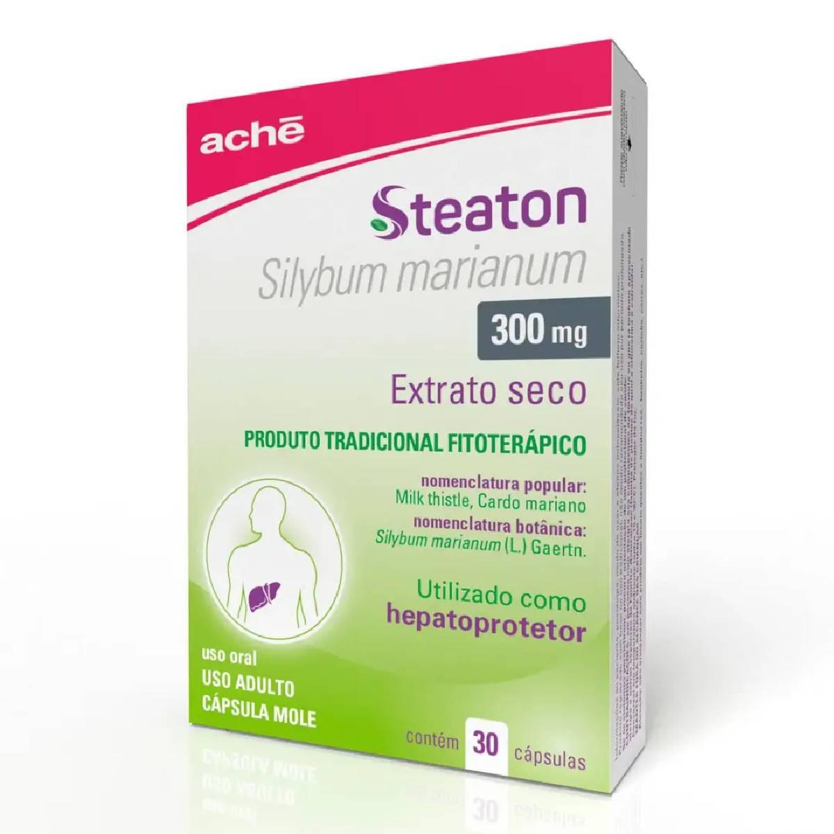 Steaton Silimarina 300mg Hepatoprotetor 30 cápsulas - Imagem 1