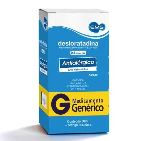 Desloratadina Xarope 0,5mg 60ml EMS Genérico - Imagem 1