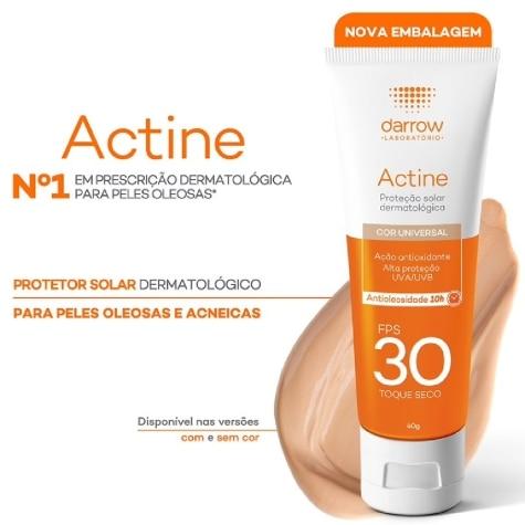 Protetor Solar Facial Actine Toque Seco FPS30 Loção Cor Universal 40g - Imagem 4