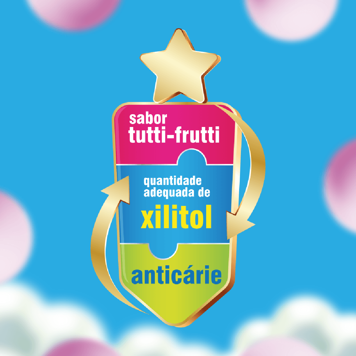 Gel Dental Infantil Malvatrikids F-Infantil Sabor Tutti-Frutti 70g - Imagem 3