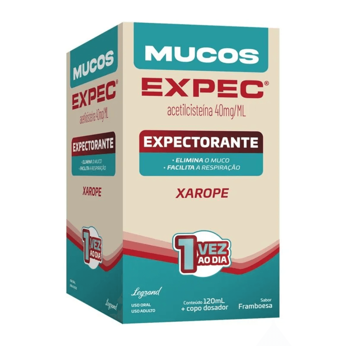 Mucos Expec Xarope Sabor Framboesa 120ml - Imagem 1