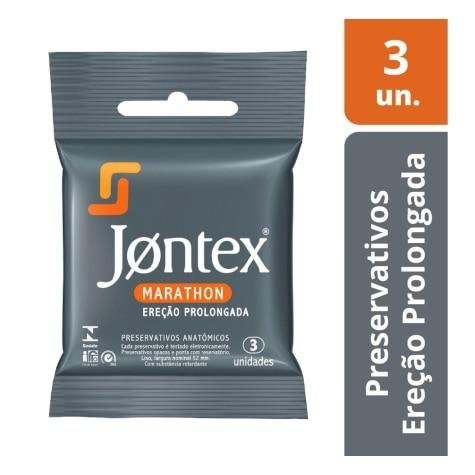 Preservativo Jontex Marathon 3 Unidades - Imagem 1