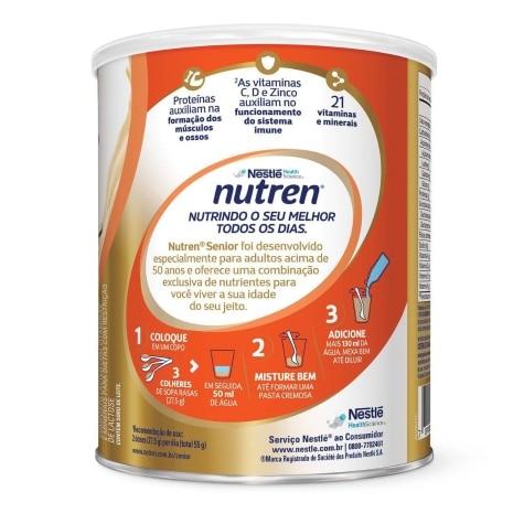 Complemento Alimentar Nutren Senior Zero Lactose Sabor Baunilha 740g - Imagem 4