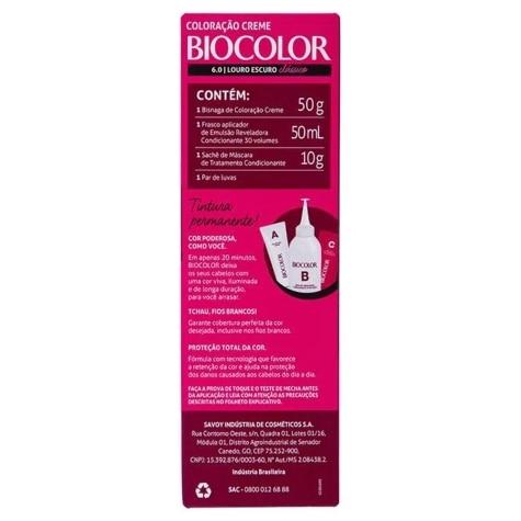 Tintura Biocolor Creme 6.0 Louro Escuro Clássico 110g - Imagem 4