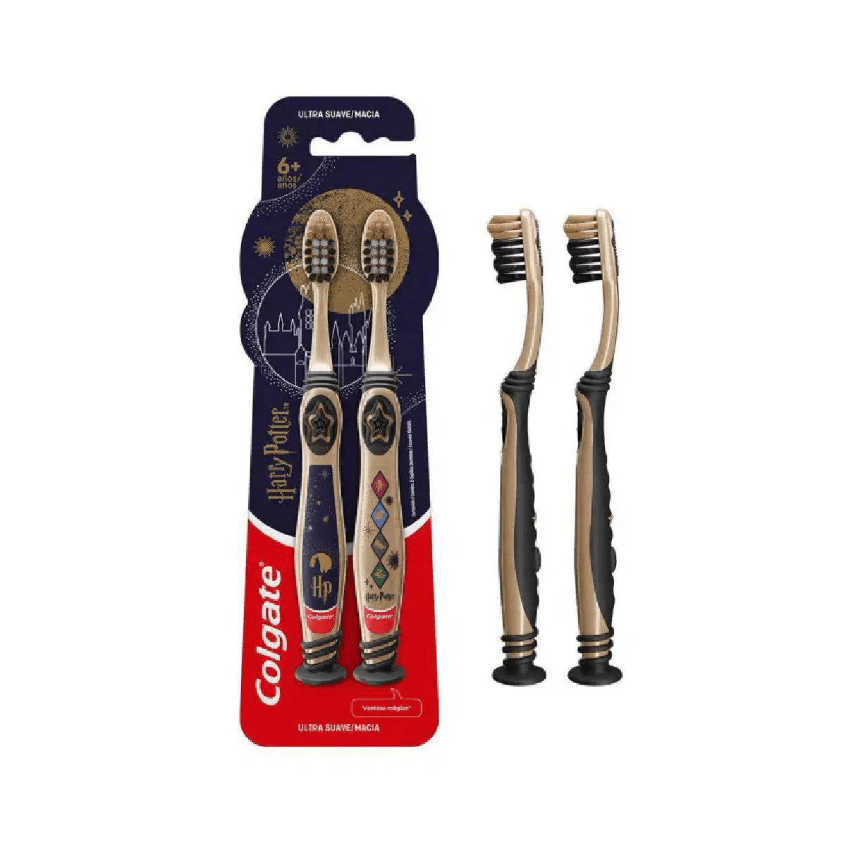 Escova de Dente Infantil Colgate Harry Potter Ultra Macia 2 Unidades - Imagem 2