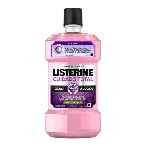 Enxaguante Bucal Listerine Cuidado Total Menta Premium Sem Álcool Leve mais Pague menos 500ml - Imagem 1