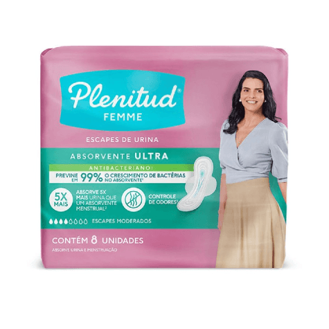 Absorvente Geriátrico Plenitud Femme Ultra 8 Unidades - Imagem 1