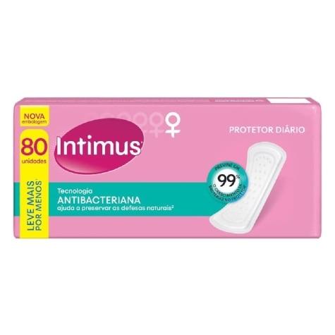 Protetor Diário Intimus Cuidado Avançado 80 Unidades Leve Mais Pague Menos - Imagem 1