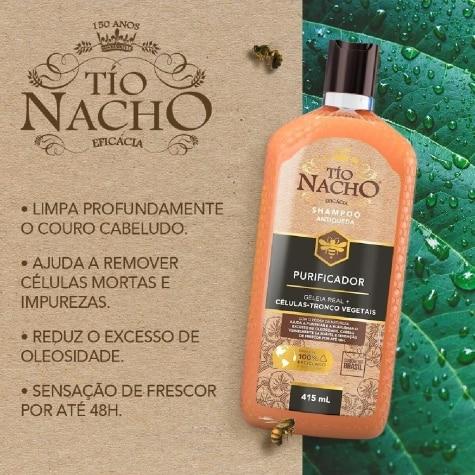 Shampoo Tio Nacho Purificador Antiqueda 415ml - Imagem 3