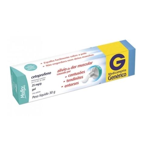 Cetoprofeno Gel 25mg 30g Medley Genérico - Imagem 1