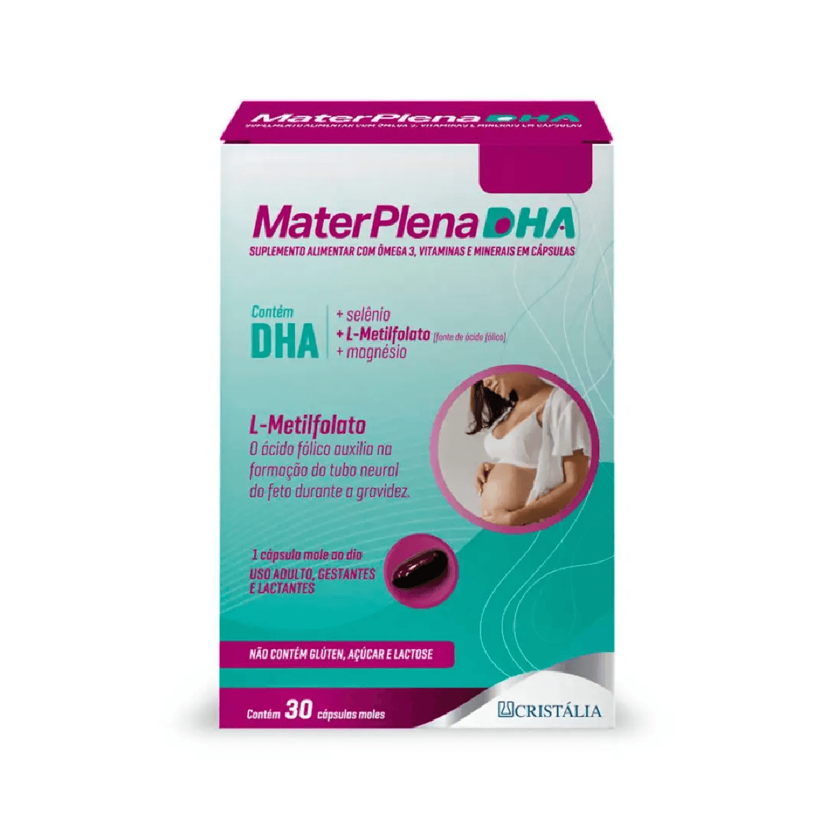 Multivitamínico Materplena DHA Gestantes 30 Cápsulas - Imagem 1