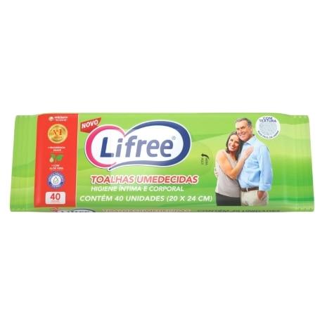 Toalhas Umedecidas Lifree 40 Unidades - Imagem 1