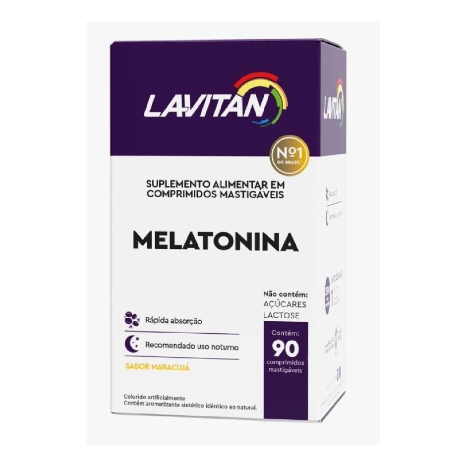 Melatonina Lavitan Sabor Maracujá 90 Comprimidos Mastigáveis
