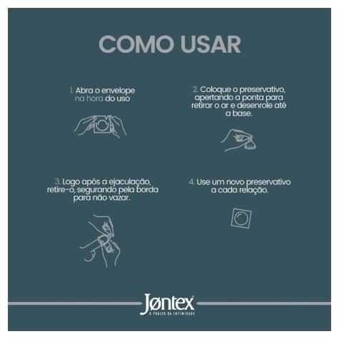 Preservativo Jontex XL Lubrificado 3 Unidades - Imagem 4