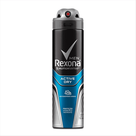 Desodorante Aerossol Rexona Men Active Dry 72h 150ml - Imagem 1