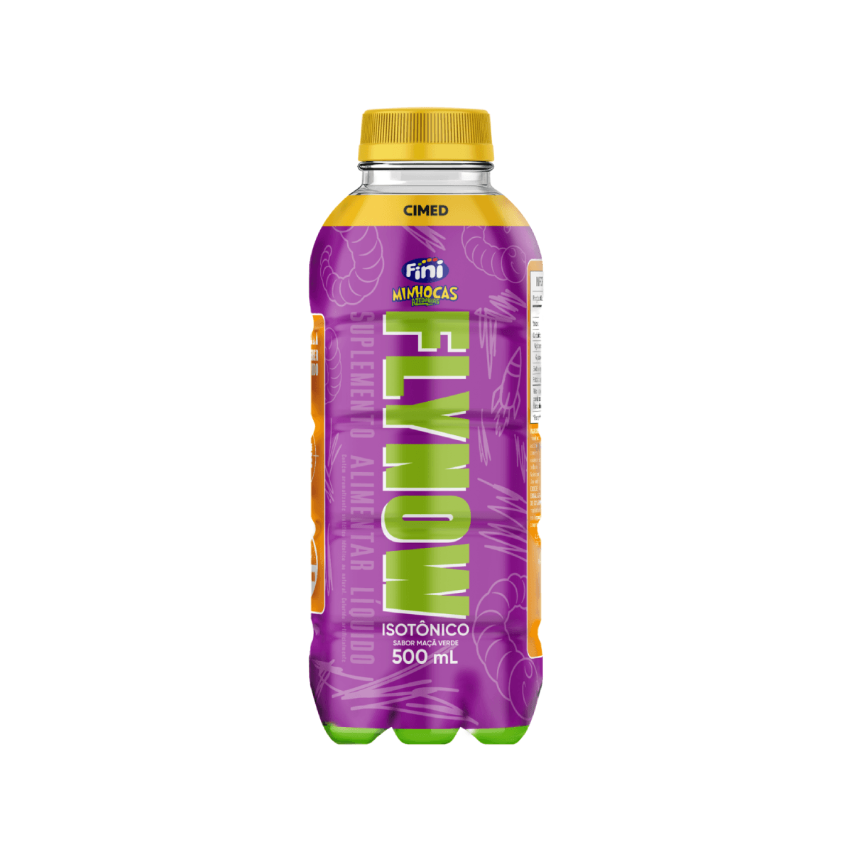 Isotônico Flynow Fini Minhocas Azedinhas Sabor Maçã Verde 500ml - Imagem 1