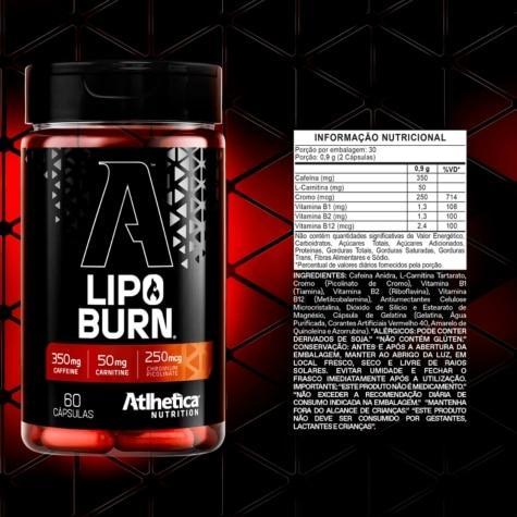 Termogênico Atlhetica Nutrition Lipo Burn 60 Cápsulas - Imagem 2