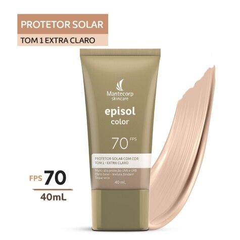 Protetor Solar Facial Episol Color FPS70 Cor Extra Claro 40g - Imagem 3
