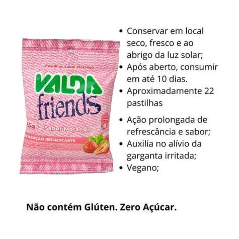 Pastilhas Valda Friends Sem Açúcar Sabor Morango 25g - Imagem 2
