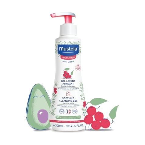 Gel de Banho Calmante Mustela Bebê Pele Muito Sensível 300ml - Imagem 5