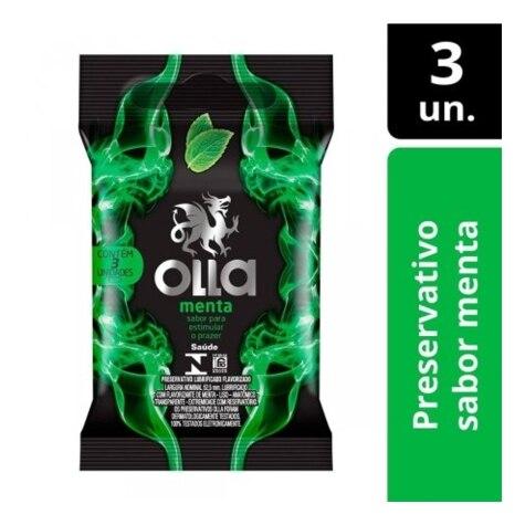 Preservativo Olla Menta 3 Unidades - Imagem 1