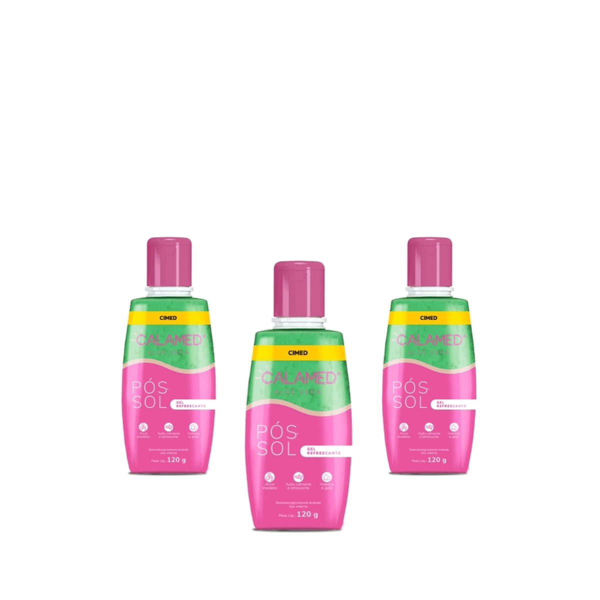Kit 3 Unidades Gel Calamed Pós Sol 120ml - Imagem 1