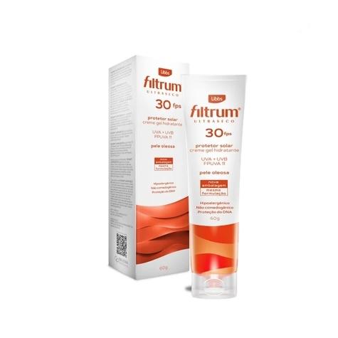 Protetor Solar Facial Filtrum Ultra Seco FPS30 Creme Gel Incolor 60g - Imagem 1