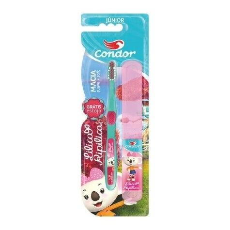 Escova Dental Condor Infantil Lilica Ripilica Júnior Soft Grátis Estojo - Imagem 1