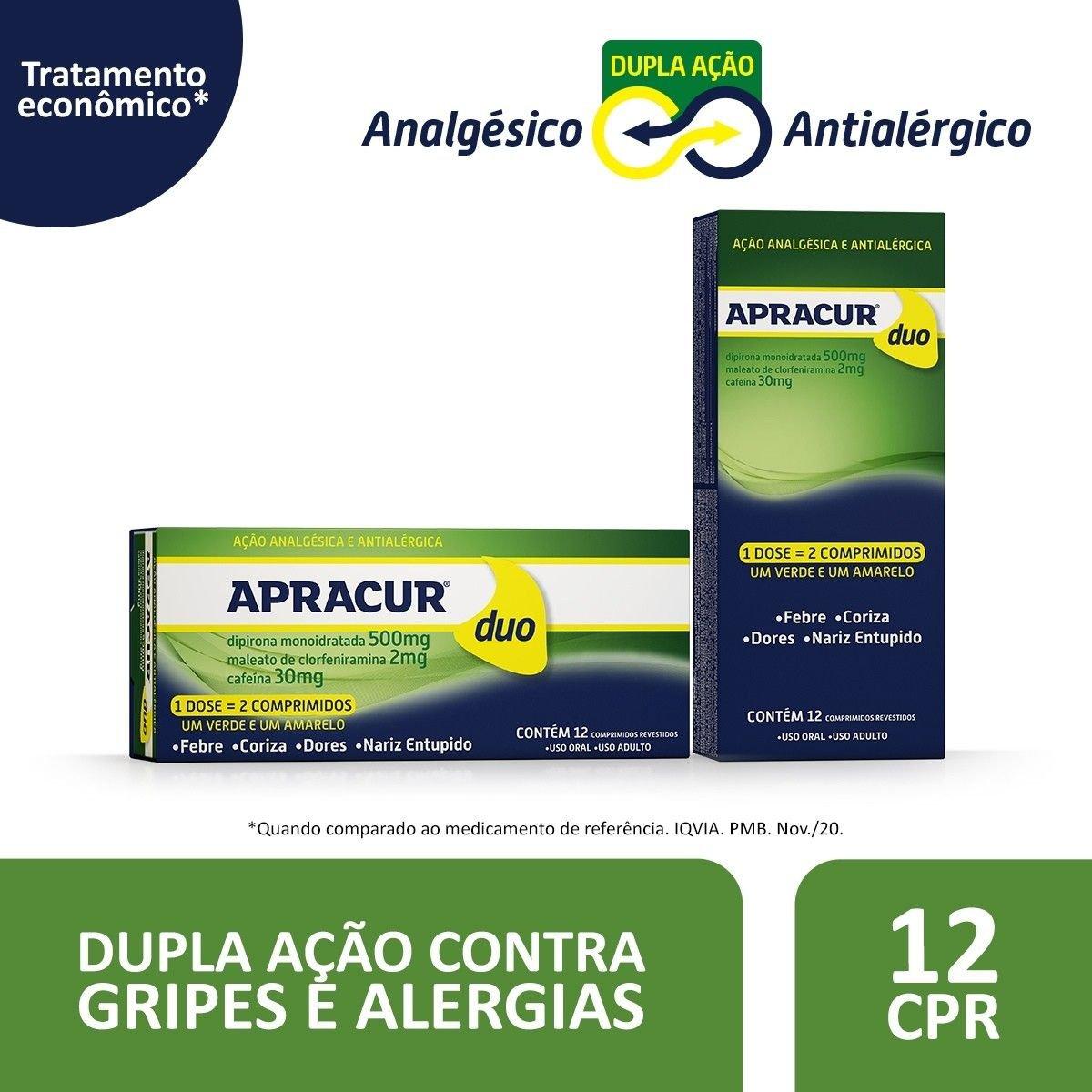 Apracur Duo 12 Comprimidos Revestidos - Imagem 1