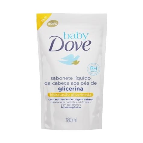 Sabonete Líquido Baby Dove da Cabeça aos Pés Hidratação Glicerinada Refil 180ml - Imagem 1