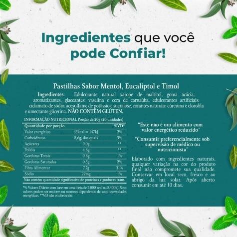 Pastilhas Valda Diet Sabor Mentol, Eucalipto e Timol 12g - Imagem 3
