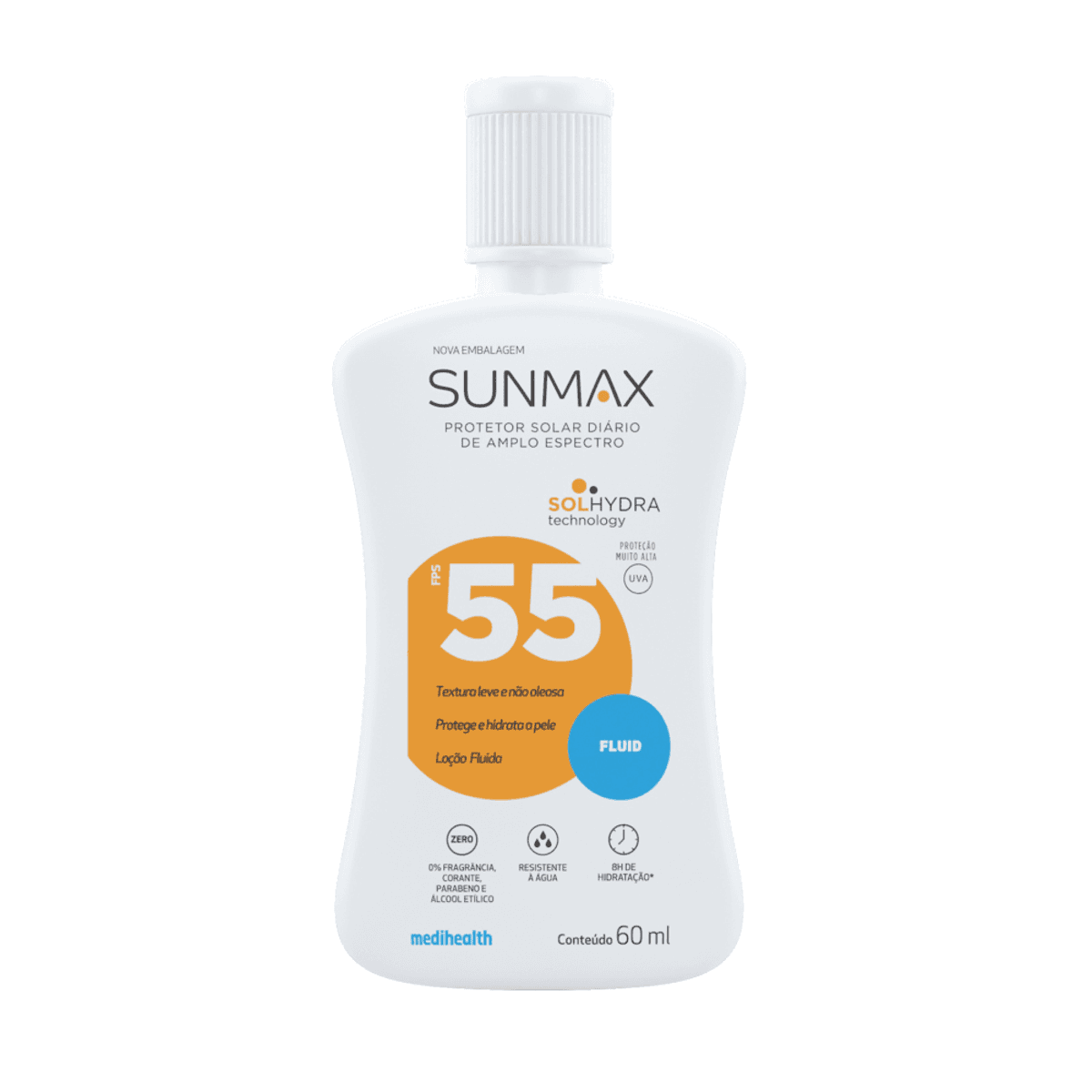 Protetor Solar Facial Sunmax Fluid FPS55 60ml - Imagem 1