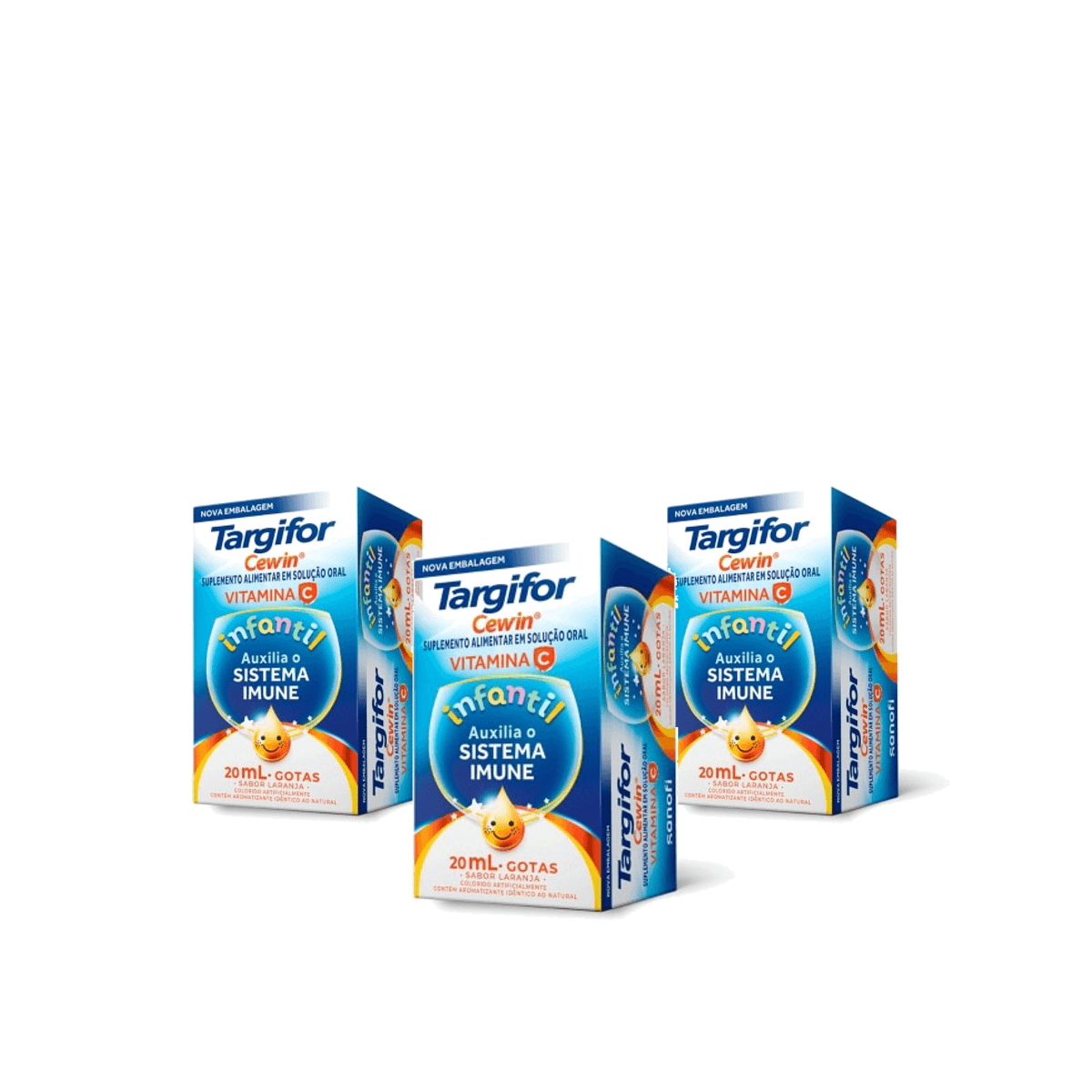 3 Unidades de Targifor Cewin Infantil Gotas 20ml - Imagem 1