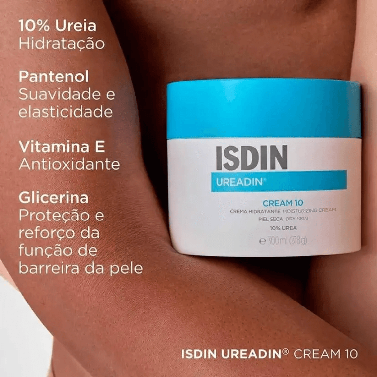 Isdin Ureadin Cream 10 Creme Hidratante 300ml - Imagem 3